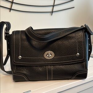 Coach Black Leather Crossbody Bag